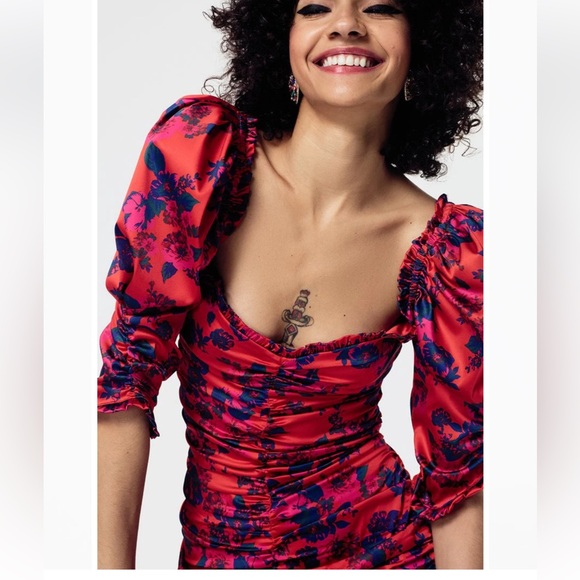 For Love and Lemons Monet Floral Midi Dress - Floral - Picture 4 of 9